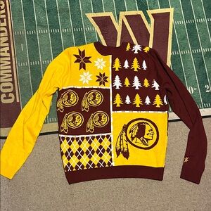 Men's Patchwork Washington Redskins Team Sweater - Burgundy & Gold Men’s Large